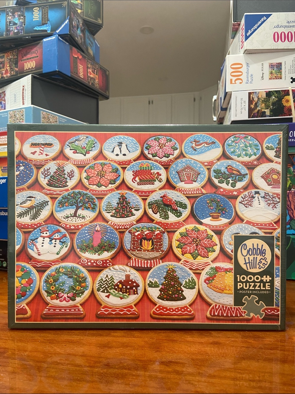 SEALED Cobble Hill Snow Globe Cookies - 1000 Piece Puzzle